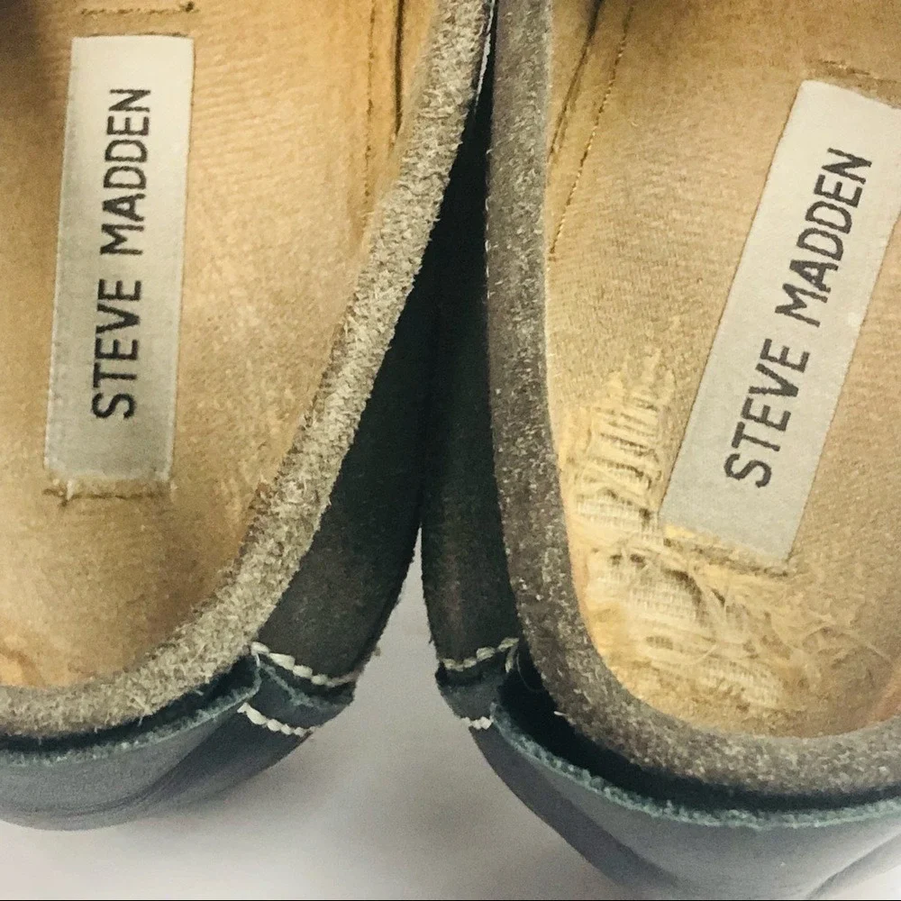 Steve Madden men's gray, loafers Men's Size‎ 9, Leather And Suede